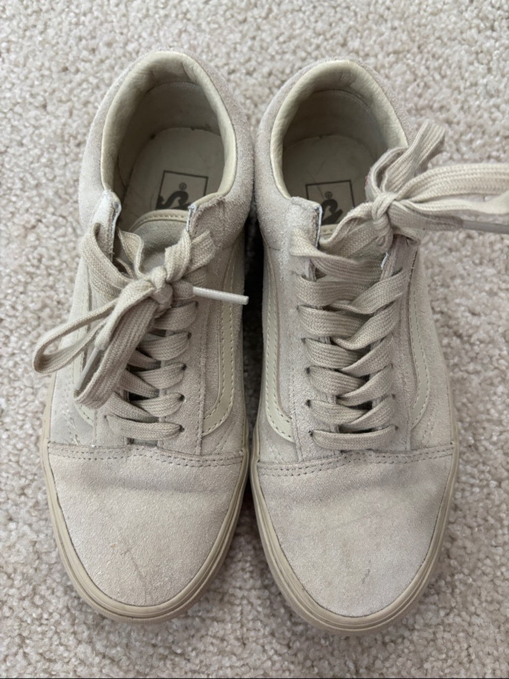 Vans Old Skool beige suede gum paste bottom Sneakers